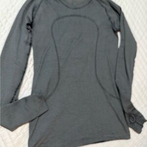 Lululemon Athletica Black and White Striped Top